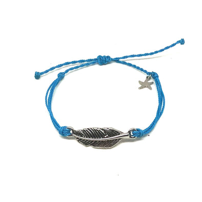 Feather Bracelet in Ocean Blue