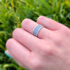 Mermaid Ring with Blue CZ in Sterling Silver