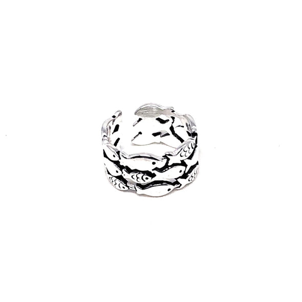 Multi Fish Ring in Sterling Silver