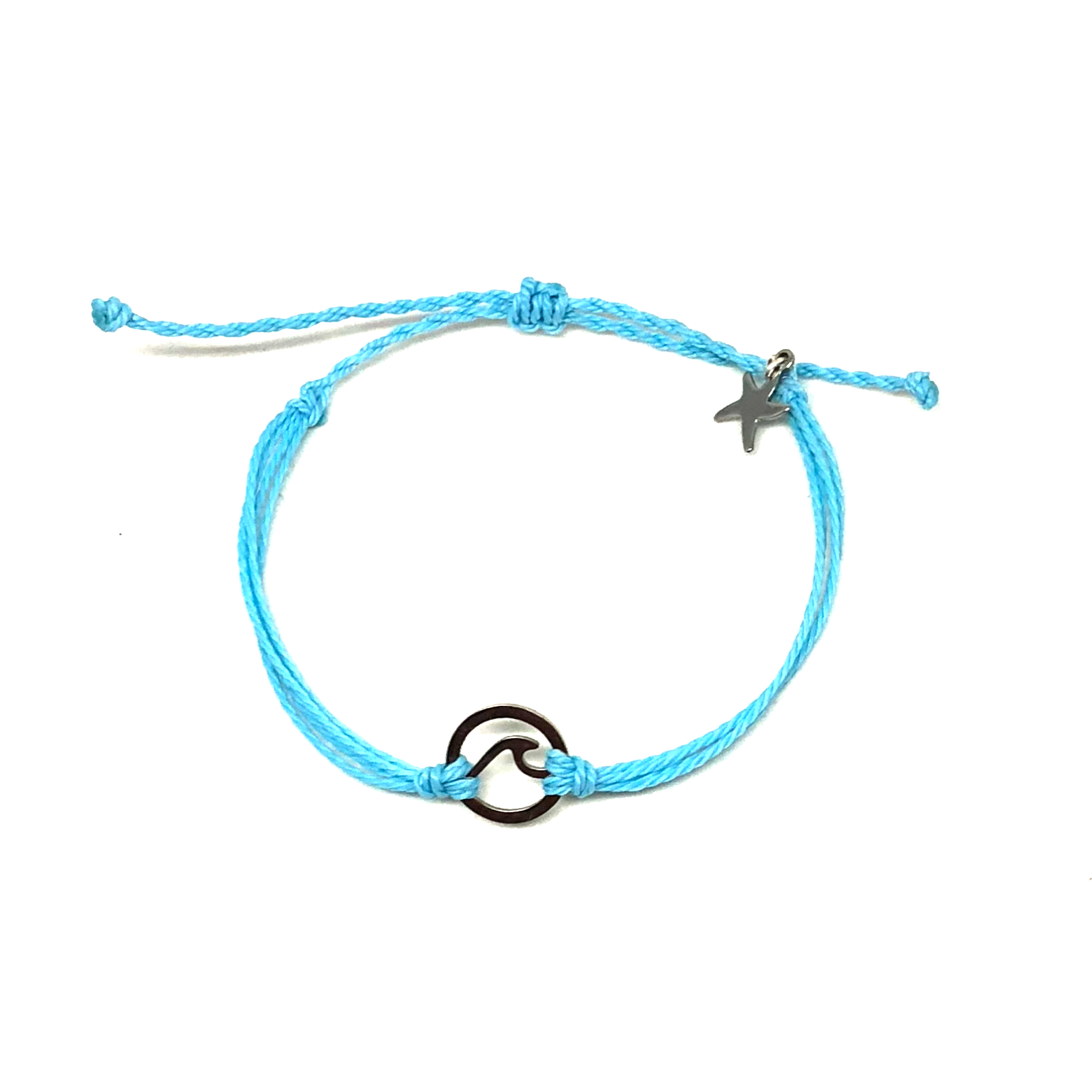 Ocean Wave Glass Bead Bracelet - Surfer Beach Ocean Jewelry - Handmade Beaded Bracelets for Women - Fiona - BR2824E