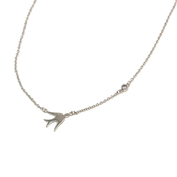 Live Free as a Bird with CZ Accent Necklace
