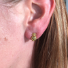 Pineapple Stud Earrings Dripping in Gold over Sterling Silver