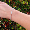 Positivity Small Bead Stretch Bracelet in Sterling Silver