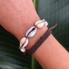 Handmade Shell Bracelet Set in Cocoa