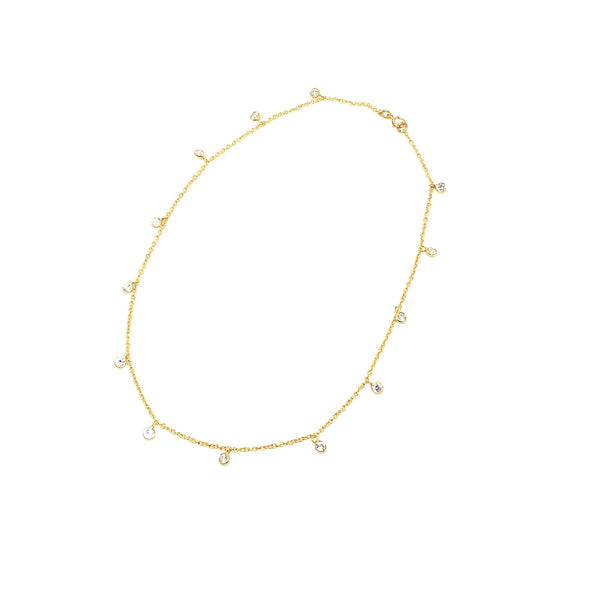 Sparkle Bright Choker Necklace in 14k Gold Over Sterling Silver