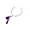 fun purple tassel adjustable bracelet 