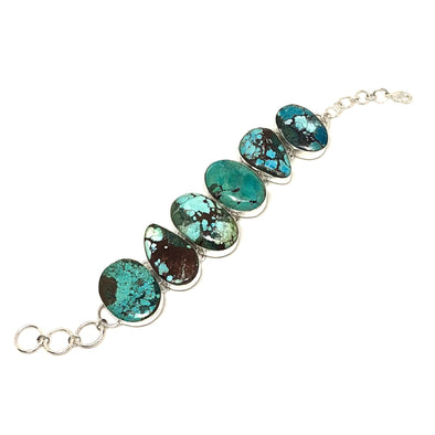 Tibetan Turquoise Bracelet Sterling Silver  