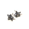 Starfish Stud Sparkle Earrings in Sterling Silver
