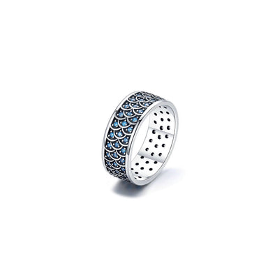Mermaid Sparkle Ring in Sterling Silver
