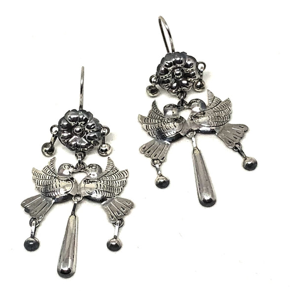 Two Little Birds Dangle Earrings in Sterling Silver